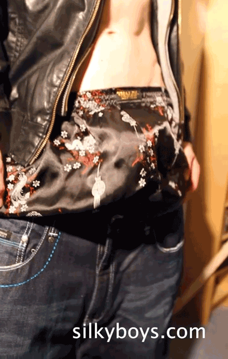 Touch that silky bulge